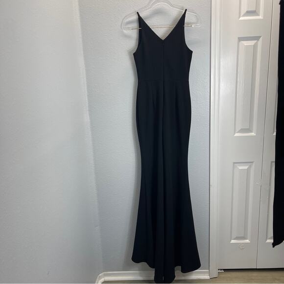 BHLDN V Neck Gown Black size US 2 - Picture 10 of 11